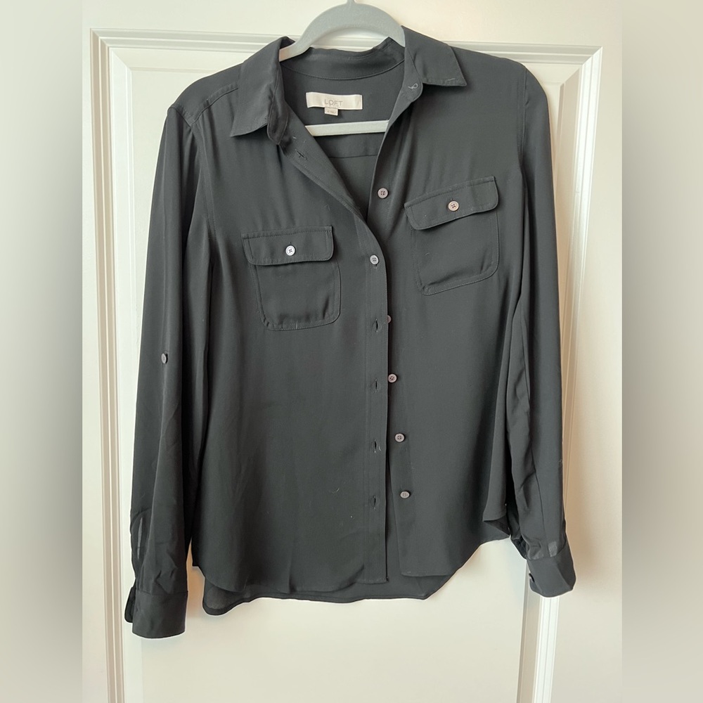 Loft Black Buttondown